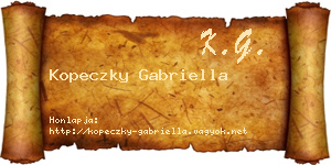 Kopeczky Gabriella névjegykártya